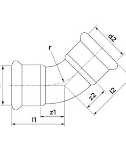 VSH XPress Koper bocht 45°