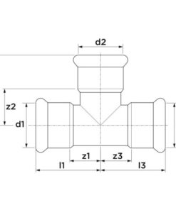 VSH XPress Staalverzinkt T-stuk