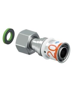 Uponor S-Press PLUS schroefkoppeling met wartel binnendraad Ø20-G3/4