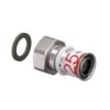 Uponor S-Press PLUS schroefkoppeling met wartel binnendraad Ø25-G1"SN