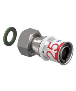 Uponor S-Press PLUS schroefkoppeling met wartel binnendraad Ø25-G3/4