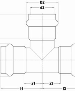 VSH SudoPress Staalverzinkt T-stuk