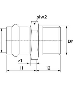 VSH SudoPress Staalverzinkt overgangskoppeling