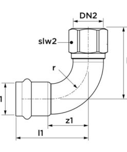VSH SudoPress Staalverzinkt bocht 90°