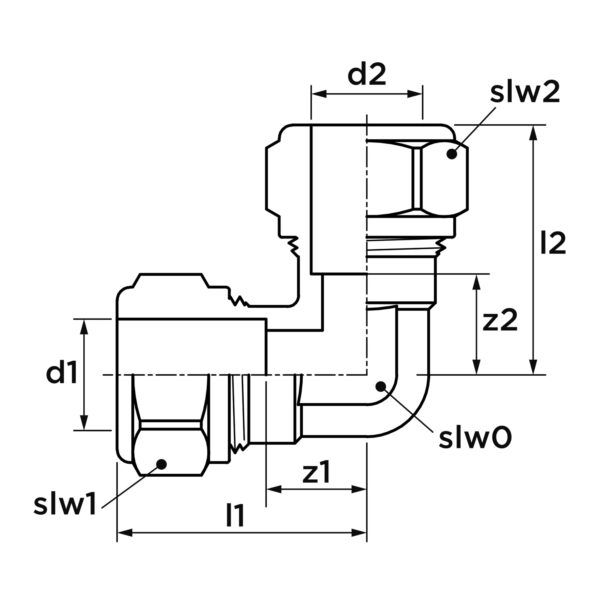 VSH Super kniekoppeling 90° (2 x knel)