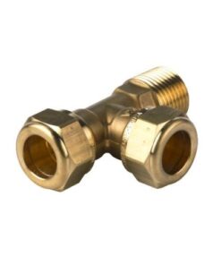 VSH Super T-stuk met draad (knel x knel x buitendraad)