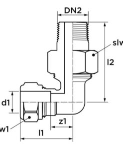 VSH Super radiatorkoppeling haaks (knel x buitendraad)