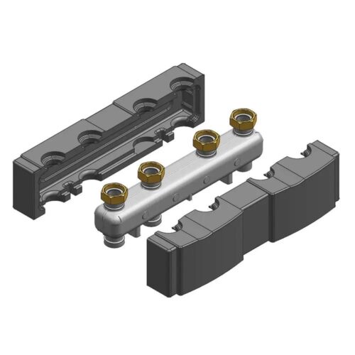 Viessmann verdelerbalk voor 2 Divicon 3/4'' en 1"