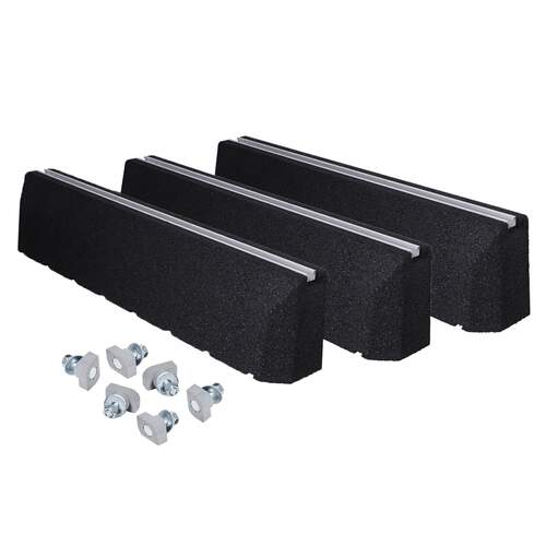 AircoBase verhoogde opstellingsbalk recycled 1000 mm rubberen dempers incl. bevestiging M8 x 40 mm (set a 3 stuks)