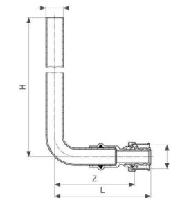 Viega Smartpress aansluitbocht 90° l=200mm