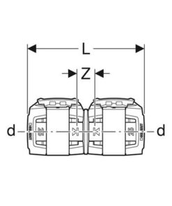 Geberit FlowFit rechte koppeling