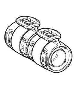 Geberit FlowFit rechte koppeling