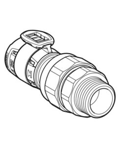 Geberit FlowFit 3-delige overgangskoppeling