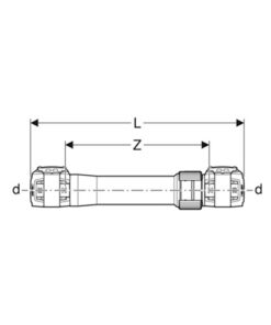 Geberit FlowFit reparatiekoppeling PPSU