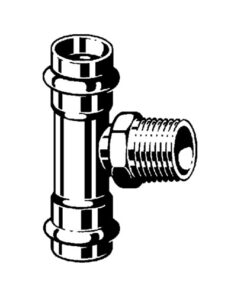 Viega Sanpress Inox RVS T-stuk met SC-contour pers x buitendraad x pers