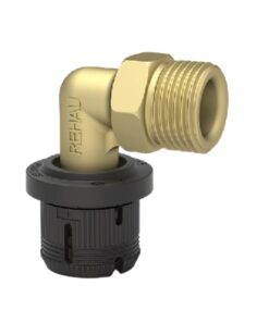 Rehau Fastloc EX+ haakse overgangs koppeling buitendraad
