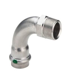 Viega Sanpress Inox RVS bocht 90 met SC contour pers x buitendraad