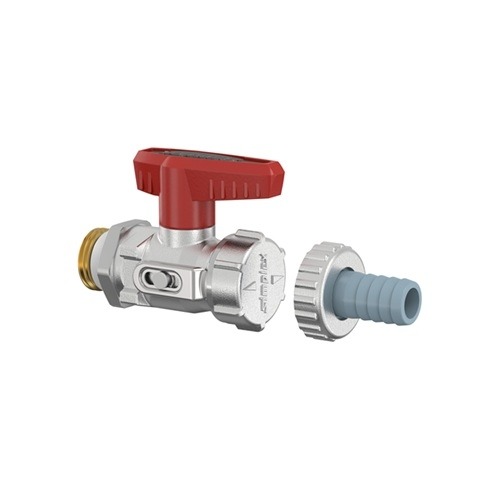 Flamco Simplex vul/ aftapkraan G1/2" KFE recht met slangtule F10638 - Afbeelding 5