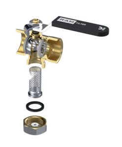 Raminex kogelkraan s.27 met filter 3/4