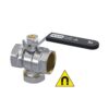 Raminex kogelkraan s.27 met filter en magneet 1" x 1" 2x binnendraad 270045