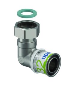 Uponor S-Press PLUS kniekoppeling met wartel binnendraad Ø32-G1"SN