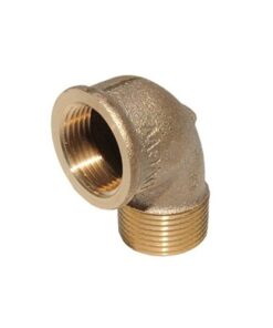 Viega Knie 90° buitendraad x binnendraad brons 1" model 3092