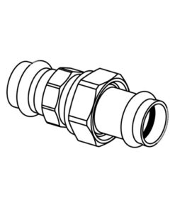 Viega Profipress Koper press 3-delige koppeling 2x pers met SC contour