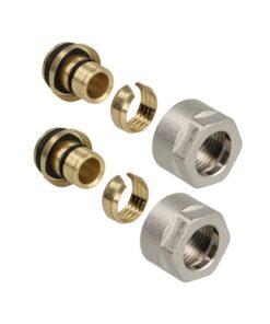 SilverTec Messing Knelkoppeling 3/4" Euroconus voor PERT-buis