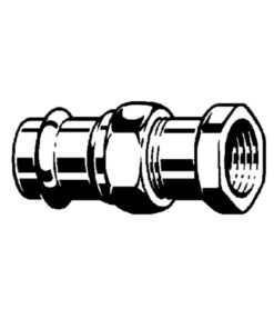 Viega Prestabo Staalverzinkt 3-delige schroefkoppeling met SC contour pers x binnendraad
