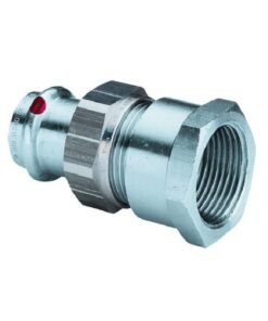 Viega Prestabo Staalverzinkt 3-delige schroefkoppeling met SC contour pers x binnendraad