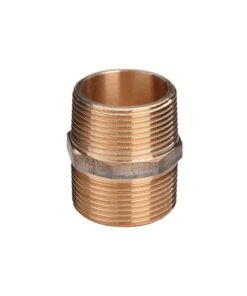 Viega dubbele nippel 2x buitendraad brons 1" x 1" model 3280