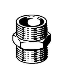 Viega dubbele nippel 2x buitendraad brons