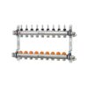 Heimeier Dynacon Eclipse RVS Vloerverwarming Verdeler 9 groeps 1" met debietmeters 9340-09.800