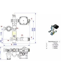 Strawa Pompgroepset met 130/6 met Grundfos UPM3-Pomp 50-000051